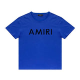 Amiri T Shirt Letter Print Casual Hip Hop round Neck Short Sleeve T-shirt