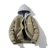 Men Vintage Jackets Jacket Loose Baseball Jacket Padded Flight Suit Hooded Jacket