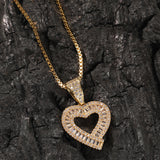 Jewelry T-Square Love Pendant Personality Trend Retro Copper Zircon St. Valentine's Spectrum Angel Pieces
