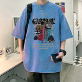 Men T Shirt Summer Pure Cotton Heavy