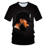 Nipsey Hussle T Shirts Rap Singer 3D Printing