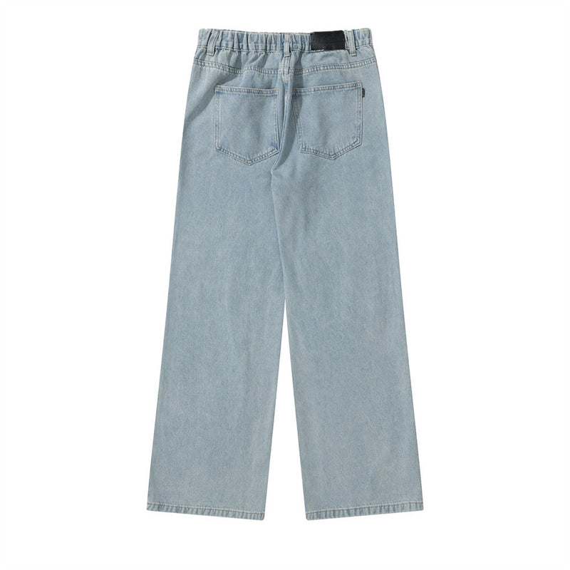Men Jeans Patch Loose Hole All-Match