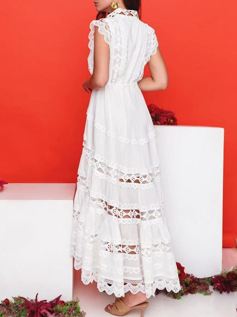 Bohemian Dress Fashion Hollowed-out Embroidery Dress