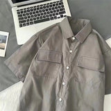 Men's Shirt Summer Loose Cargo