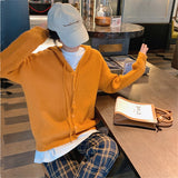 Women Knitted Cardigan Fashion Loose Soft Sweater