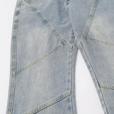 Men Jeans Zipper Stitching Loose