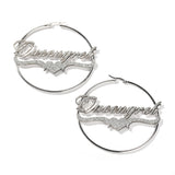 Earrings Ring Letter Earrings Alphabet Pieces Word Up