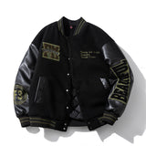 Men Vintage Jackets Motorcycle Jacket Padded Baseball Suit Embroidered Flight Suit Jacket