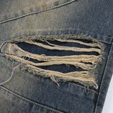 Men Jeans Ripped Leisure Loose All-Match
