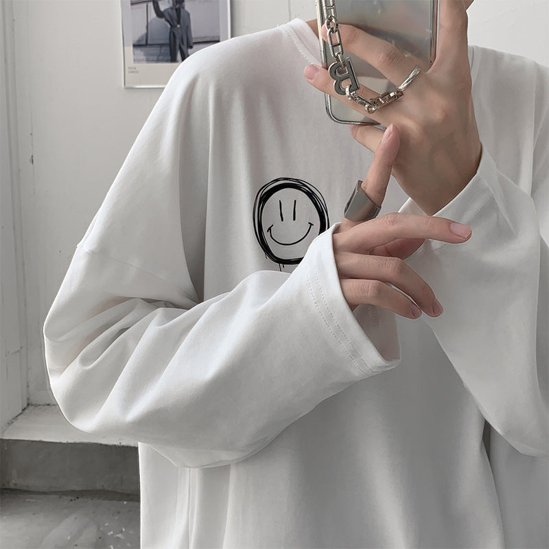 Men T Shirt Loose Trendy All-Match