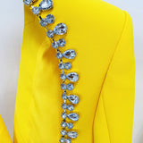 Women Haute Couture Dresses Fashion Diamond Suit Gown