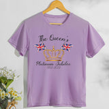 Inspired by Queen's Platinum Jubilee 2022 Elizabeth 70 Years T-shirt Short Sleeve T-shirt plus Size Loose