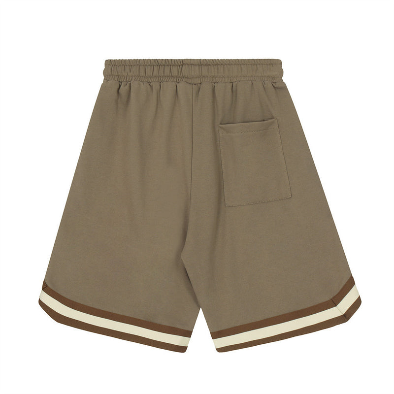 Men Shorts Embroidery Stitching Sports Loose