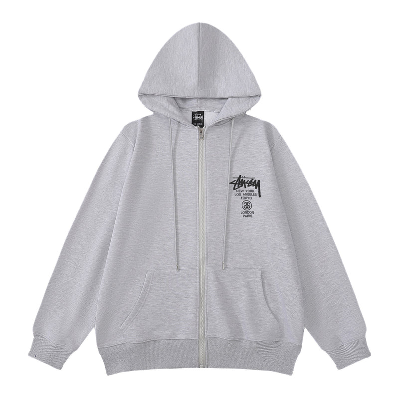 Stussy Hoodie Zip-Up Cardigan Classic Hooded Sweater