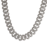 Bracelet Cuban Chain Necklace Alloy Full Diamond Hip Hop Rap St. Valentine's Spectrum