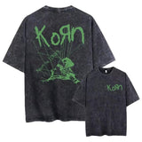 Washed Vintage Rock Band Korn Falling Away From Me T shirt
