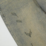 Men Jeans Bell-Bottom Pants Loose Hole