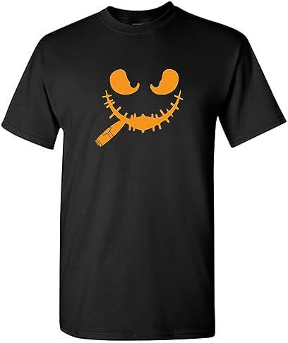 Vampire Pumpkin Smile Face Emoticon Funny Halloween Mens T-S