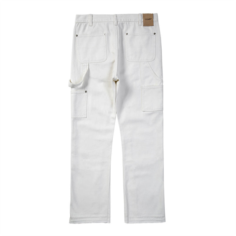 Men Jeans Stitching Edging Loose Casual