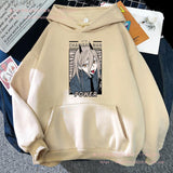 Anime Chainsaw Man Power Kawaii Print Plus Size Hoodie Women