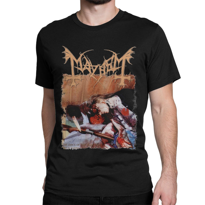 Rock Mayhem Band Vintage Punk Men's T Shirt Death Metal Hips