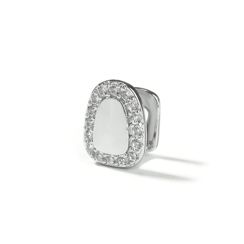 Grillz Micro Zircon Hip Hop Braces Real Gold Single Big Gold Teeth