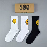 Men socks smiley face medium tube