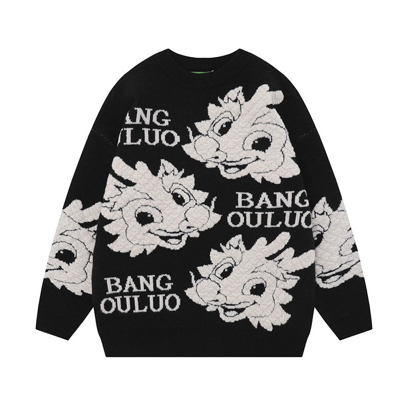 Women Sweater Knitted Top Oversize Retro Soft Idle Style