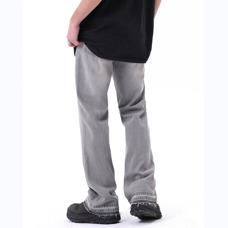 Men Jeans Vintage Loose Burrs Worn out