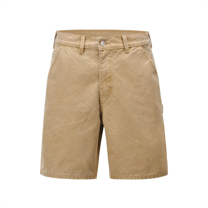 Men Shorts Simple Worn Denim Cargo Pants Loose