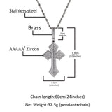 Jewelry Zircon Cross Pendant HIPHOP Rap Necklaces Crosses St. Valentine's Spectrum Royalty