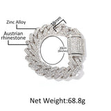 Bracelet Hip Hop Style ins Fashion 18mm Cuban Bracelet Alloy Bracelet Spectrum St. Valentine's
