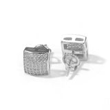 Earrings Square 925 Silver Zircon Earrings Spectrum