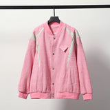 Women Jackets Retro College Style Jacket