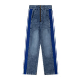 Men Jeans Side Stripes Stitching