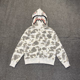 Bape Hoodie Zip-Up Cardigan Two-Hooded Hoodie