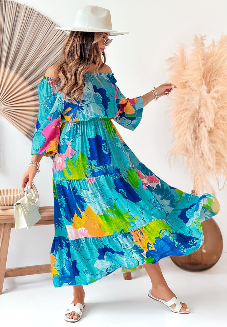 Women Dress Elegant Floral Loose Dress