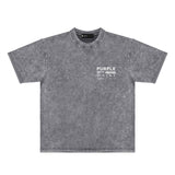 Purple Brand Distressed T Shirts Short Sleeve