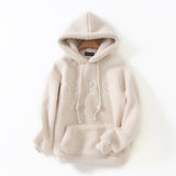 Women Hoodie Lamb Wool Loose Thick