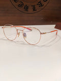 CHH Chrome Hearts Glasses Simple and stylish ultra-light titanium round frame glasses