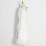 Bohemian Dress Loose Casual Feather Dress