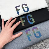 Fog Fear of God Essentials T Shirt Short Sleeve Loose Reflective Colorful Couple T-shirt