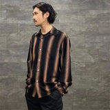 GUILTYPARTIES TIGER Shirts checked striped Hawaiian long-sleeved shirt