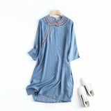 Women Dresses Denim Dress Loose