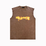 Purple Brand Distressed Tank T Shirts Distressed Sleeveless T-shirt Vest