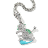 Jewelry Running Money Bag Pendant Copper Set Zircon Necklace Spectrum