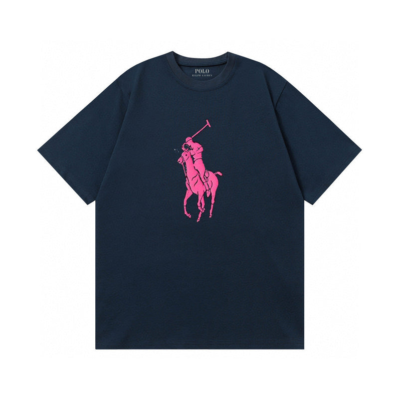 Ralph Lauren T Shirts Cotton Label Short Sleeve Solid Color