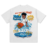 Unisex T Shirt Print Short Sleeve Street Loose