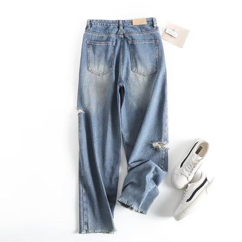 Women Jeans Ripped Small Fashion Jeans
