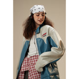 Unisex Pu Jacket PU Leather Jacket Stand Collar Coat